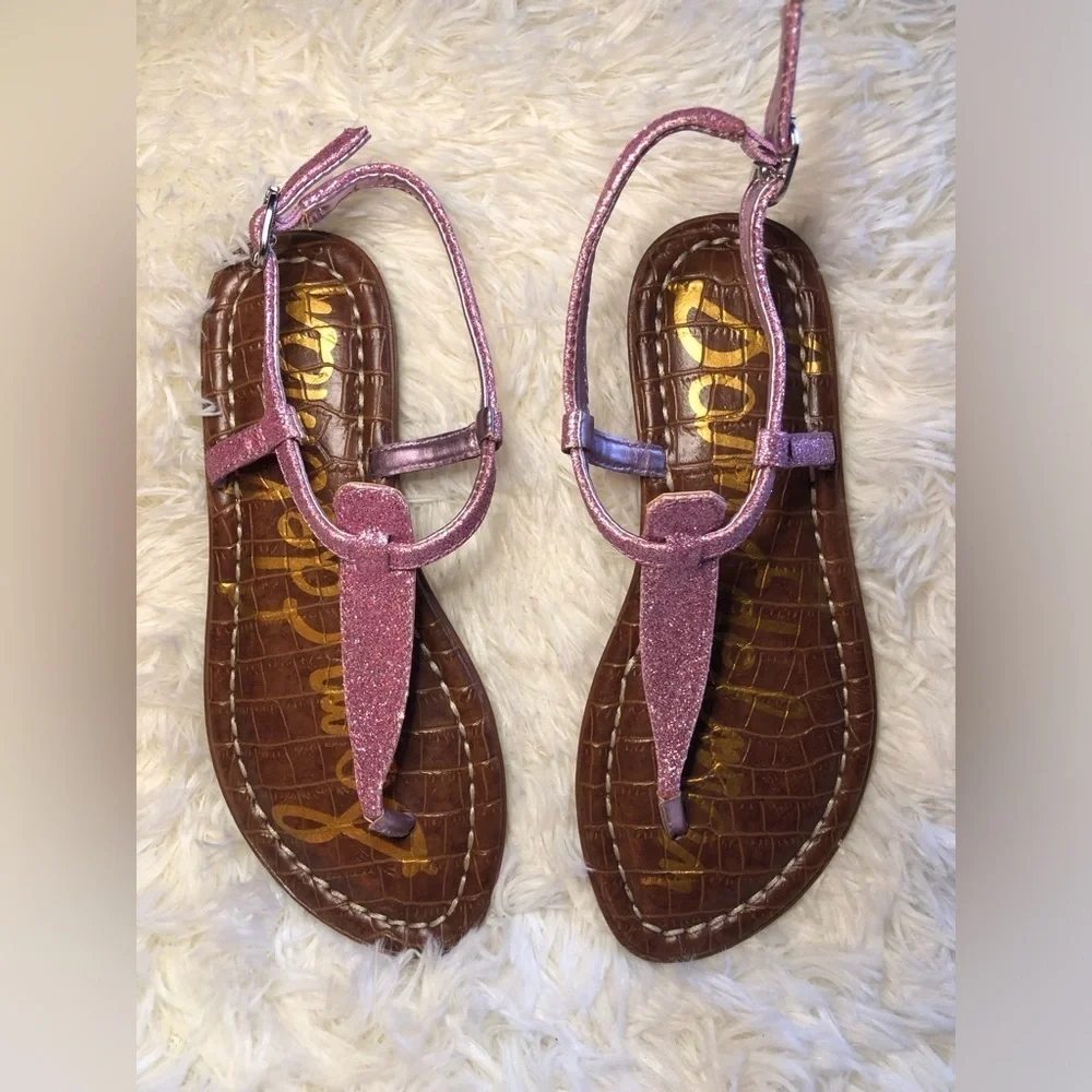 Sam Edelman Pink Glitter Gladiator Sandals NWOT size